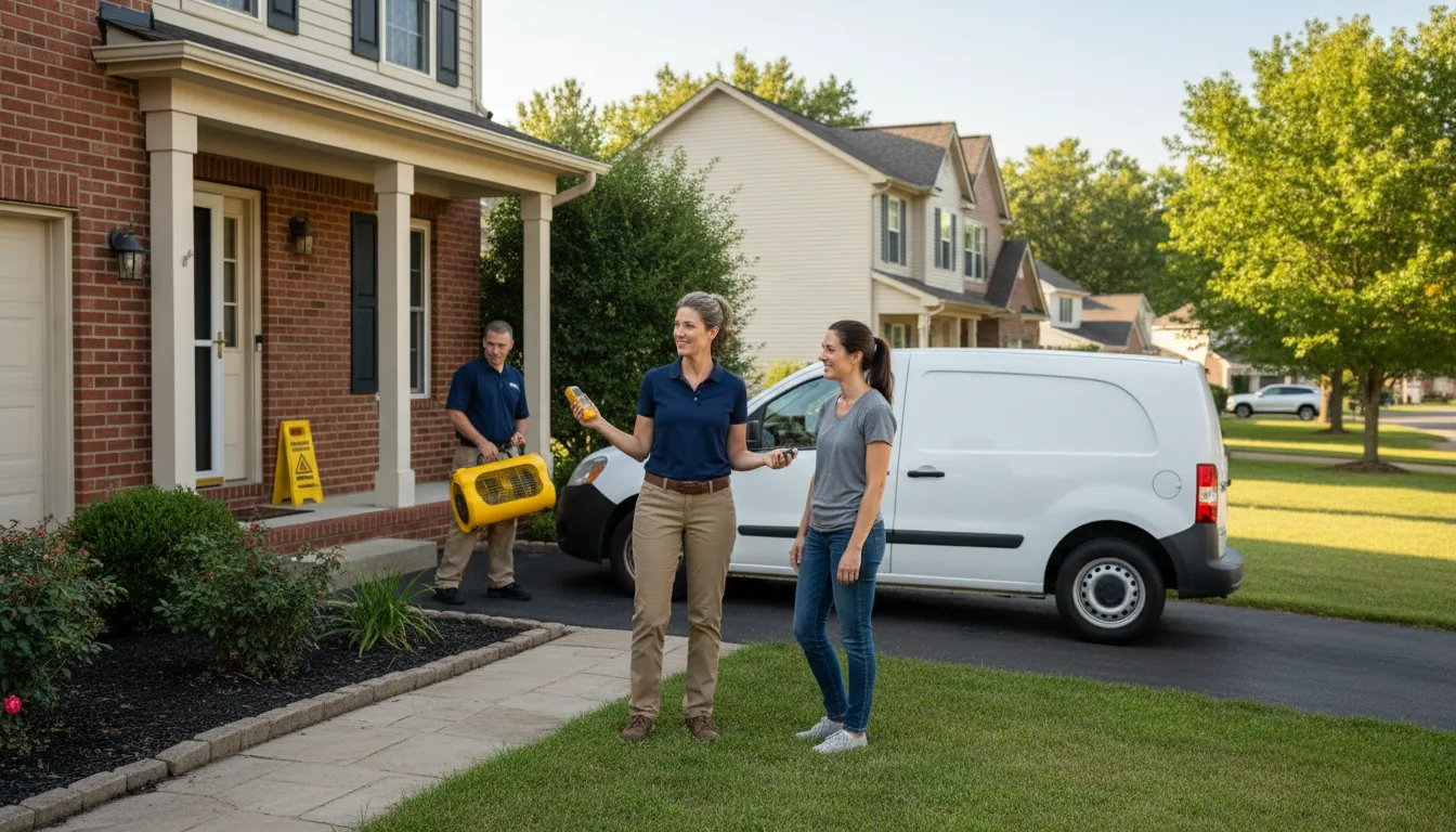 Residential water damage restoration in Lewis, IA